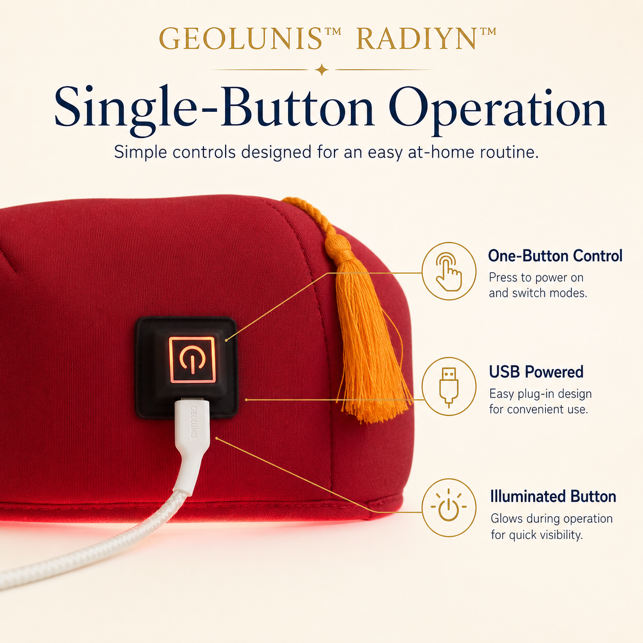 Geolunis Radiyn™ LED Light Therapy Cap